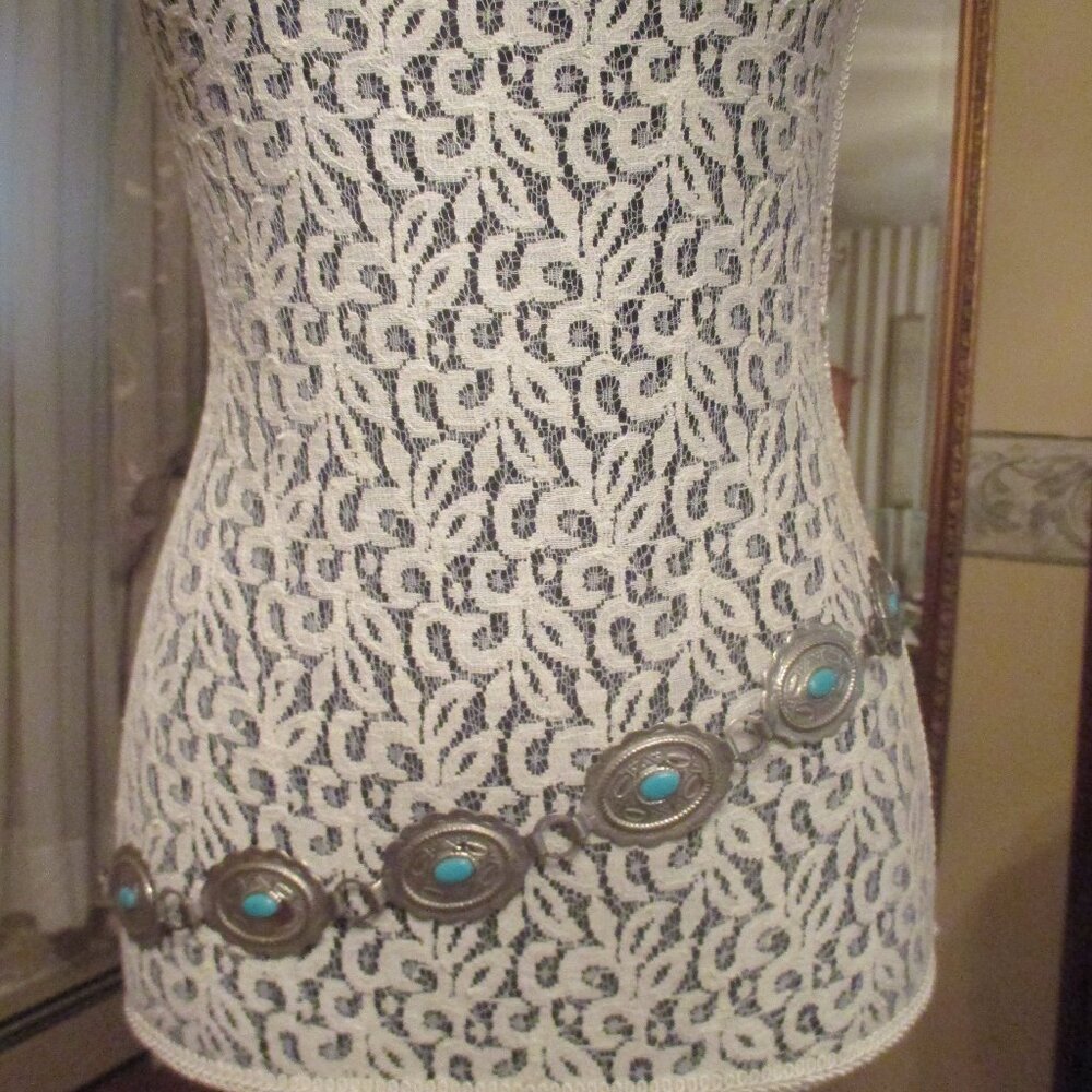 Vintage Concho Style Silver-tone Woman's Belt